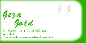 geza gold business card